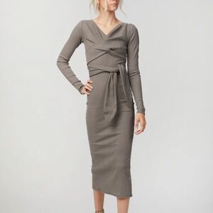 THE LINE BY K NWT Saloma Ii Grey Wrap Dress XS